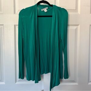 August Silk Long Sleeve Green Cardigan
